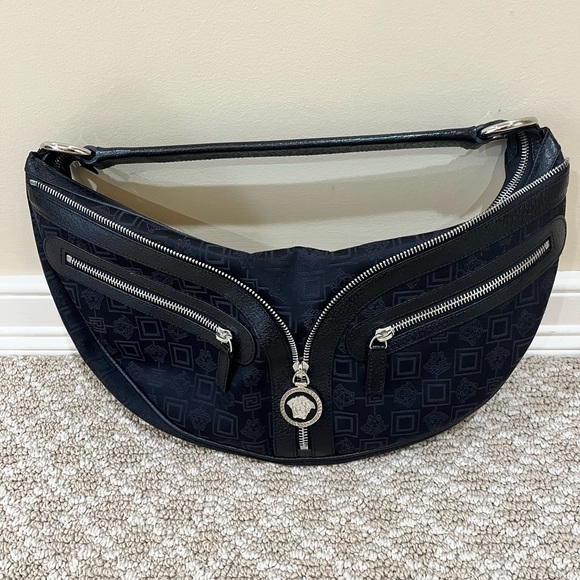 Versace Handbags - Versace designer shoulder bag black with logo